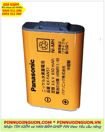 Panasonic KX-FAN51, Pin sạc 2.4v 650mAh Panasonic KX-FAN51 (HRMR11 – 3.6V 650mAh)/Nhận thay Cell pin